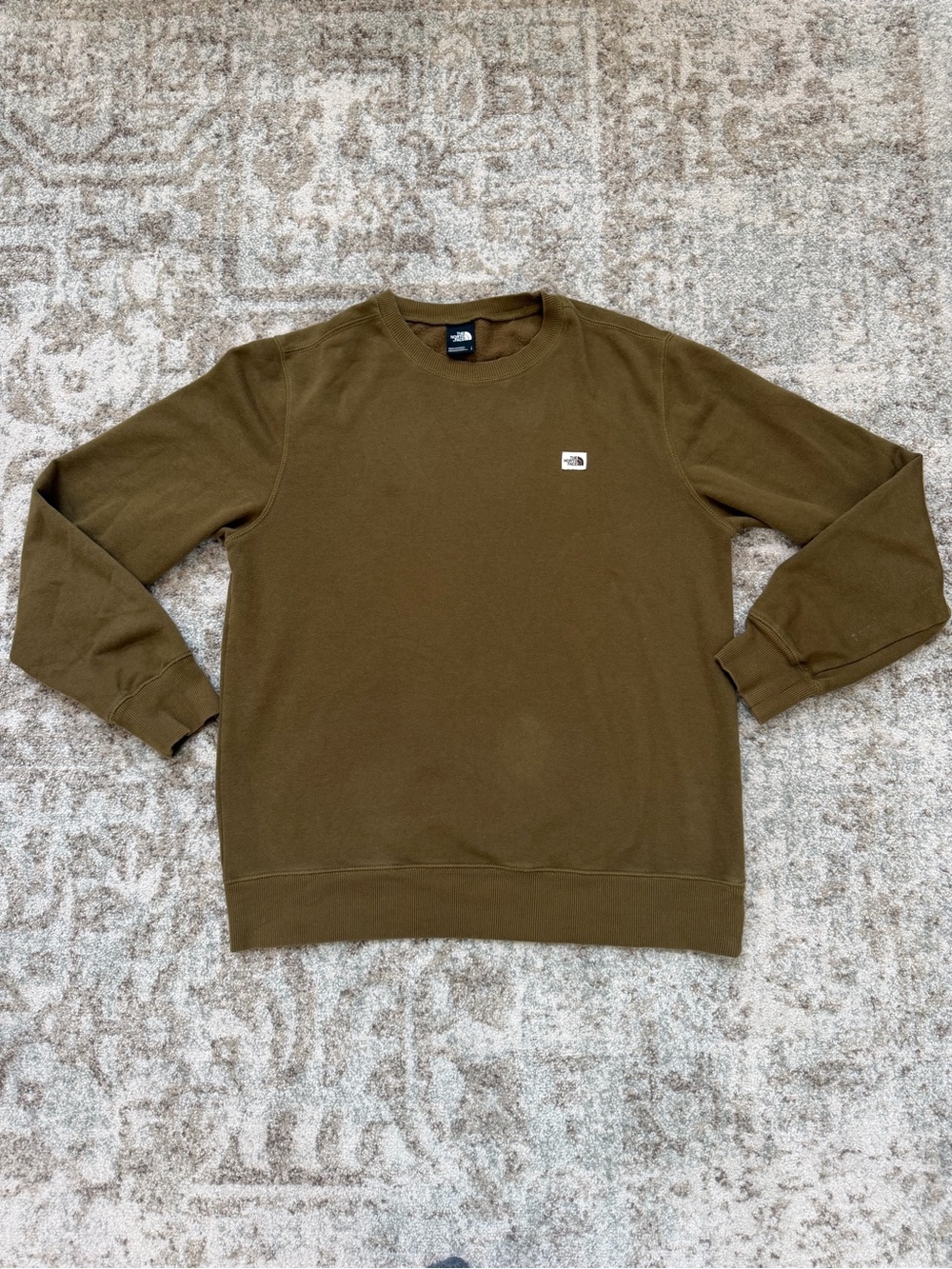 The North Face Men’s Olive Brown Crewneck Sweatshirt Size Large